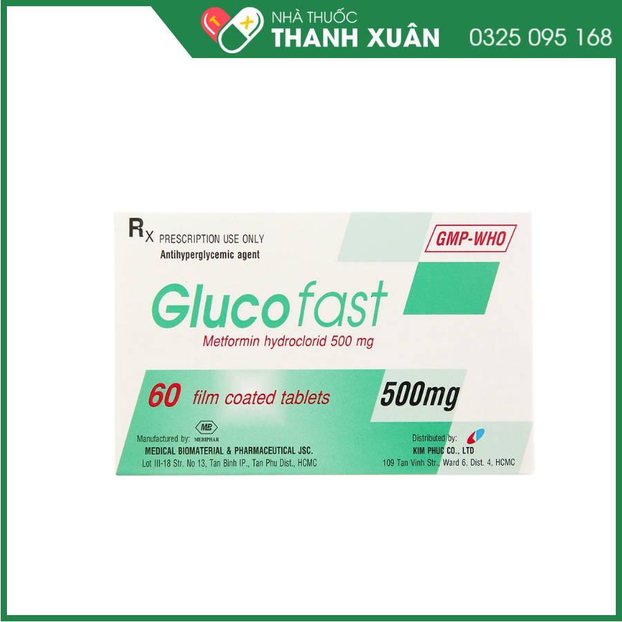 Glucofast 500 điều trị đái tháo đường tuýp 2